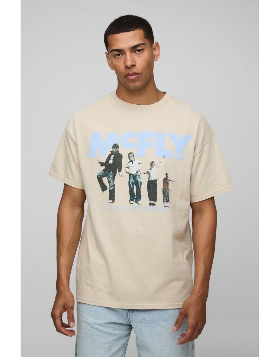 Stone Oversized McFly License T-Shirt - stone