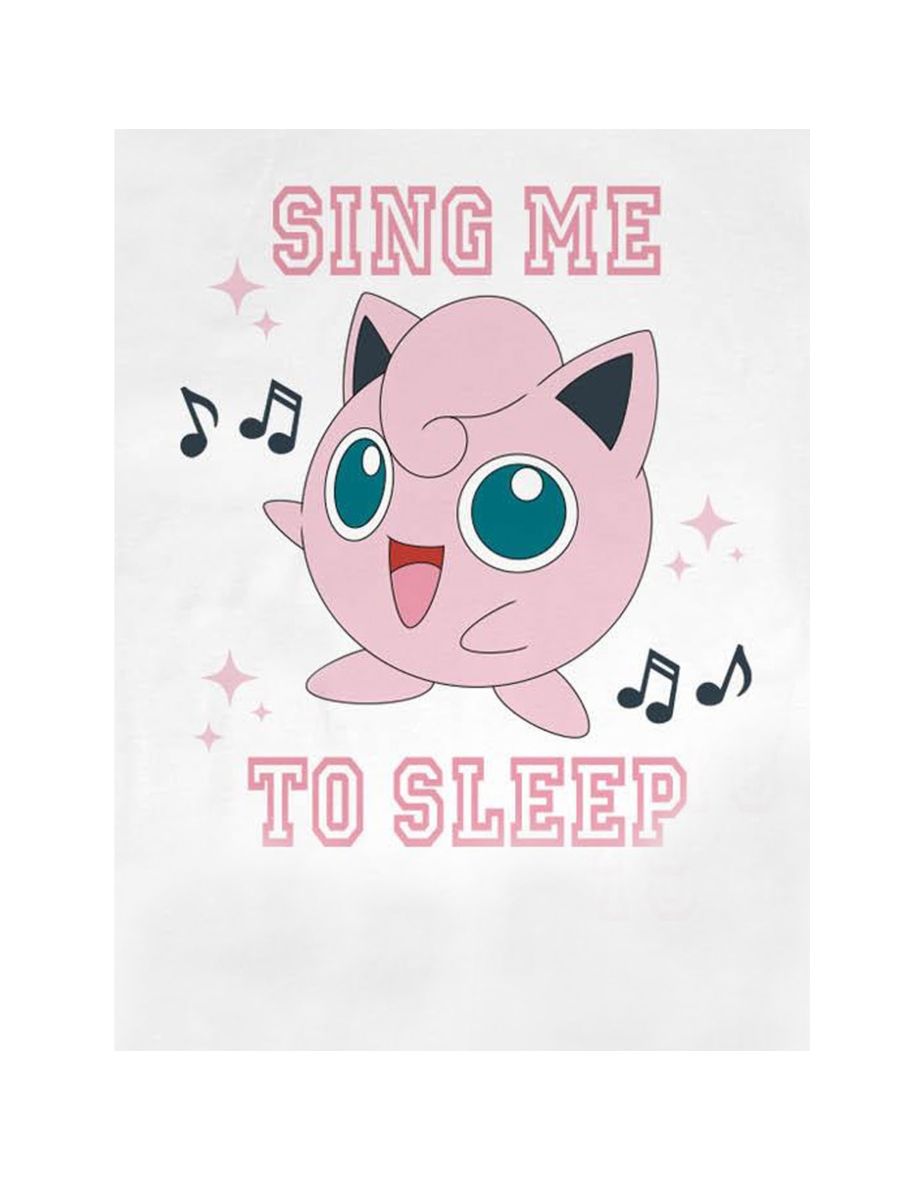 Pokemon Womens/Ladies Sing Me To Sleep T-Shirt Dress - White - 2