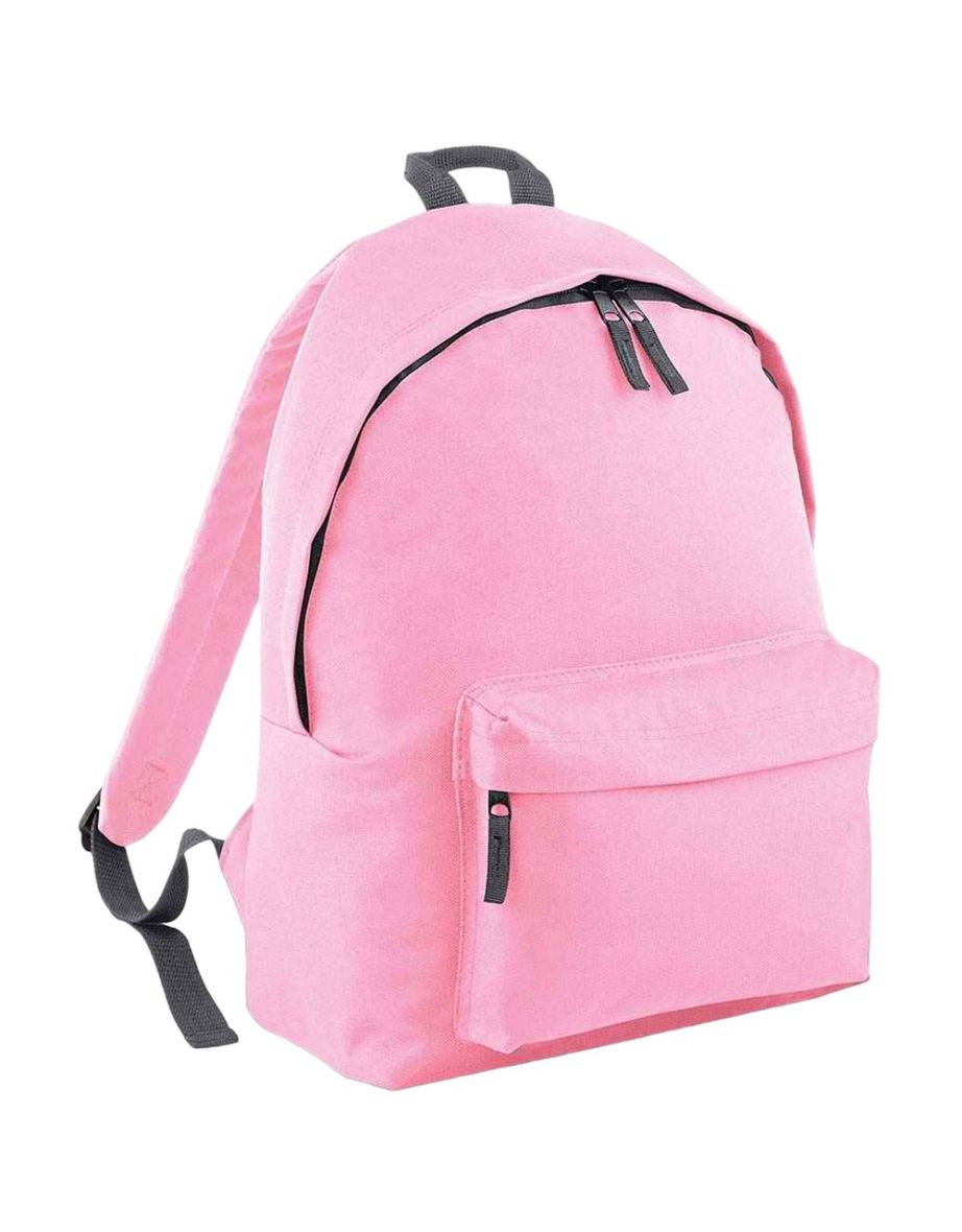 Bagbase Original Plain Backpack - Classic Pink/Graphite Grey