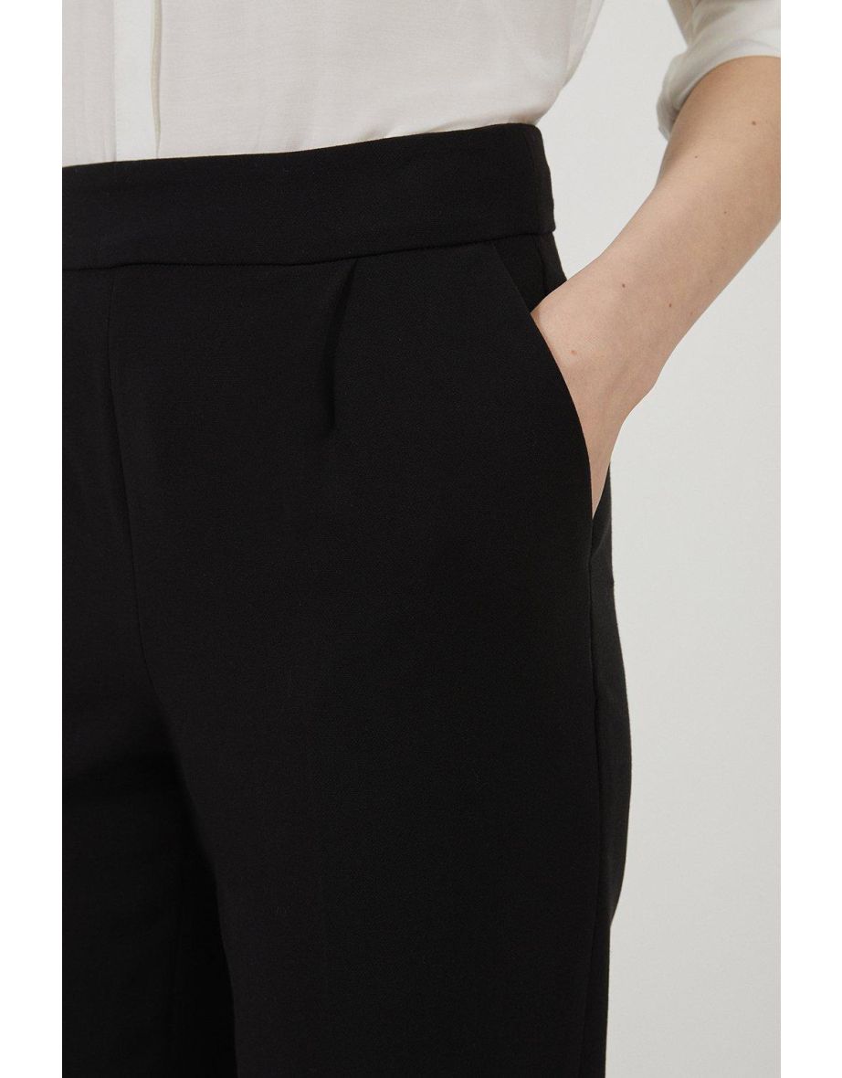 Petite Tailored High Waisted Slim Leg Trousers - 2