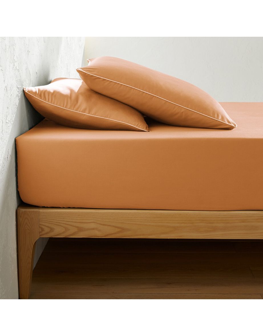 BÃ©rÃ©nice Cotton Satin 30cm 300 Thread Count Fitted Sheet