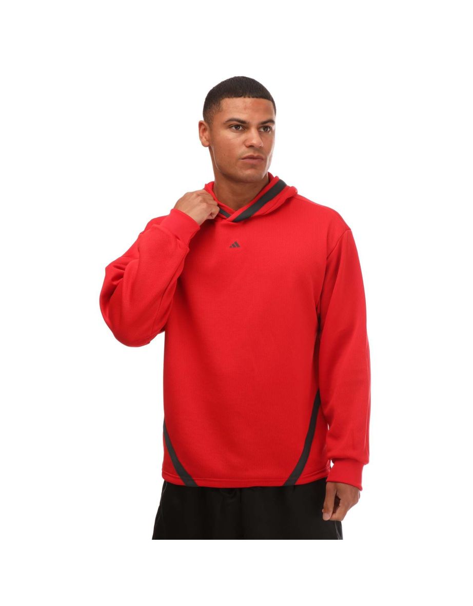 Men's adidas Select Basketball Hoodie in Red