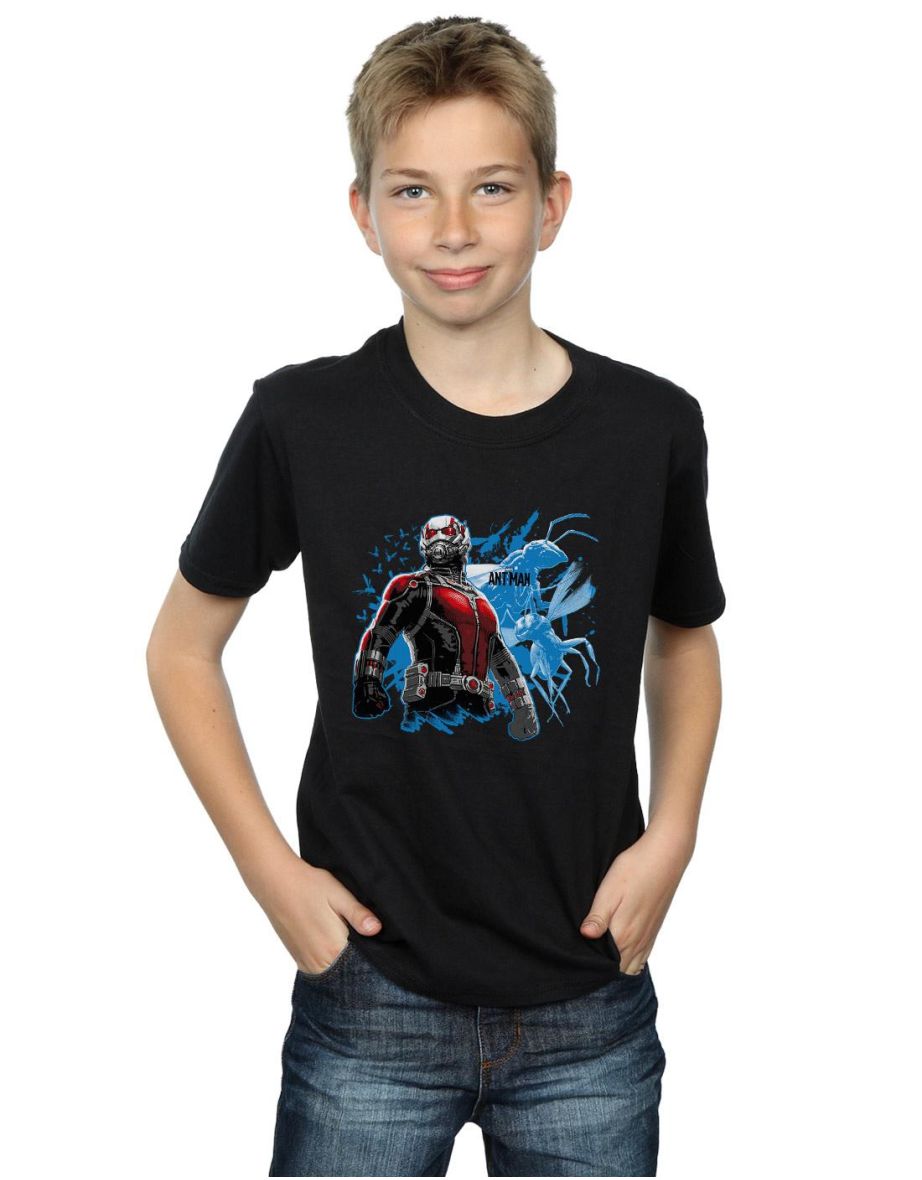 Marvel Boys Ant-Man Standing T-Shirt - Black