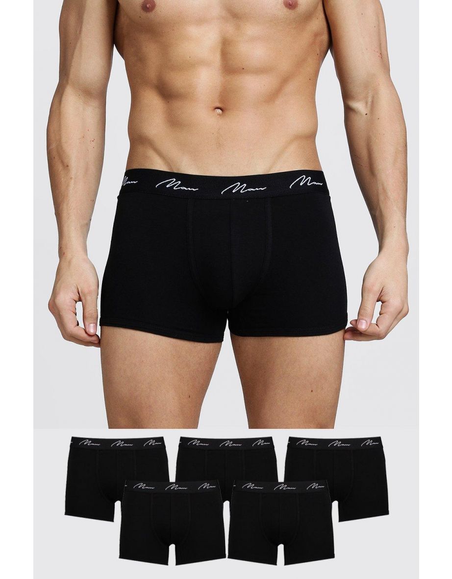 5 Pack MAN Signature Trunks - black
