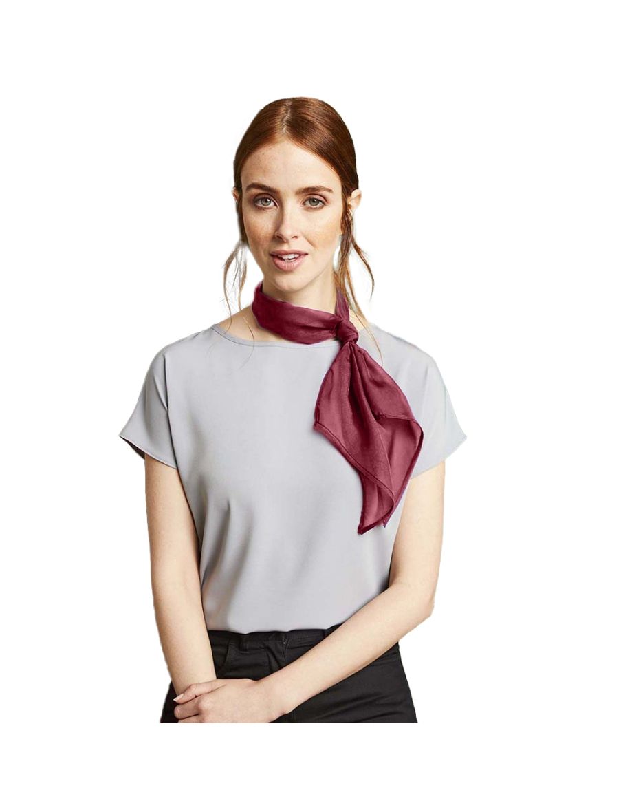 Premier Ladies/Womens Work Chiffon Formal Scarf - Burgundy