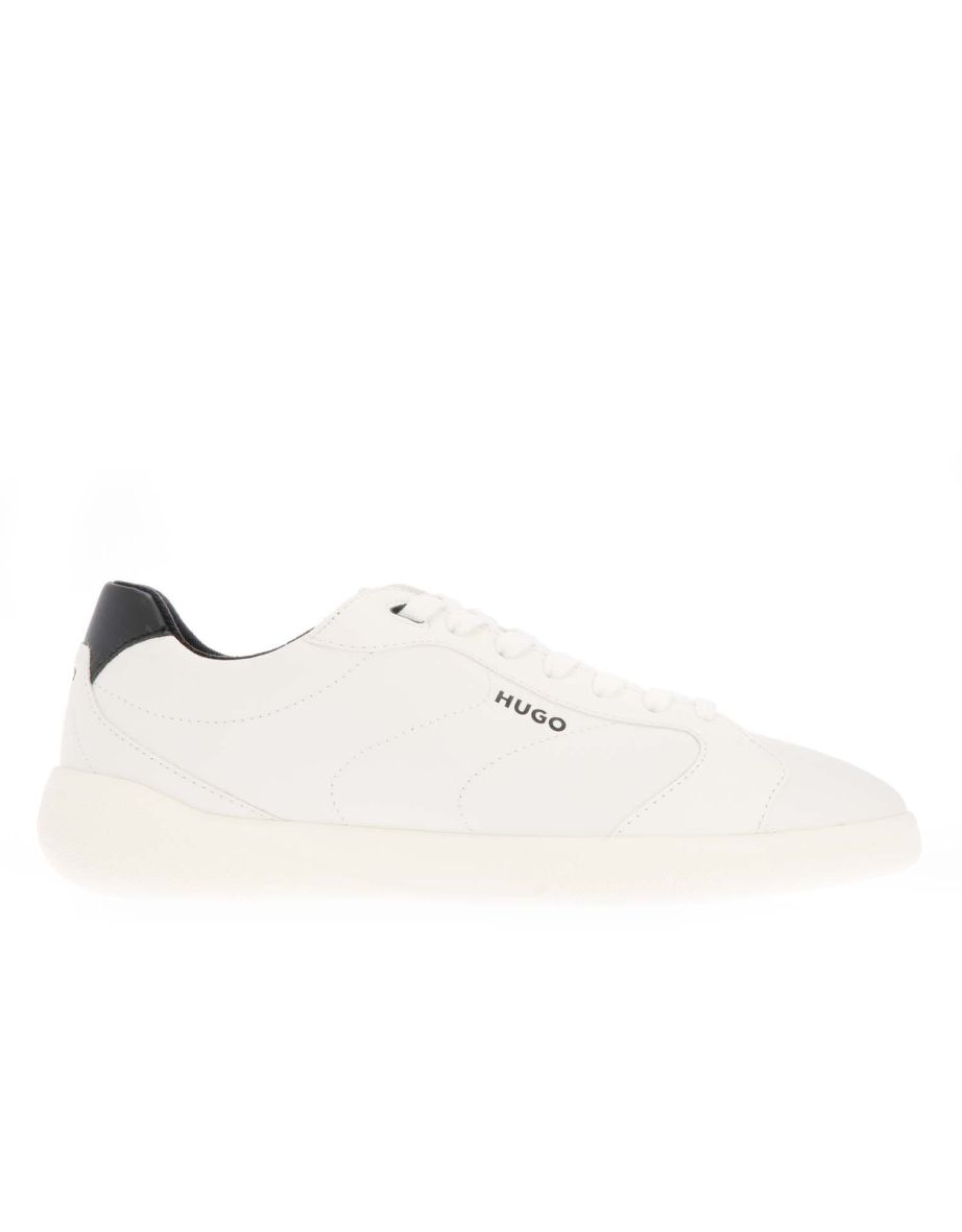 Men's Hugo Boss Logo Detail Cupsole Trainers in White