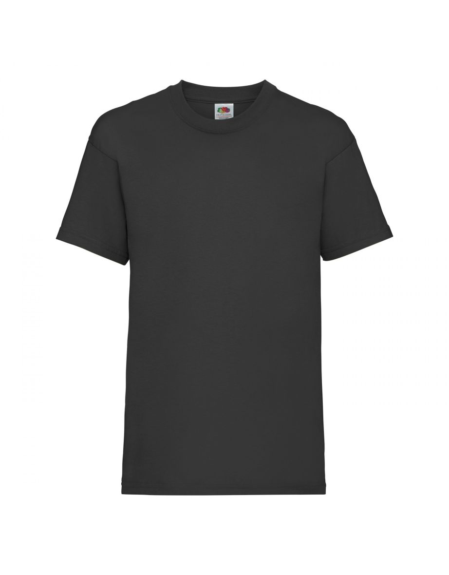 Fruit Of The Loom Childrens/Kids Unisex Valueweight Short Sleeve T-Shirt - Black