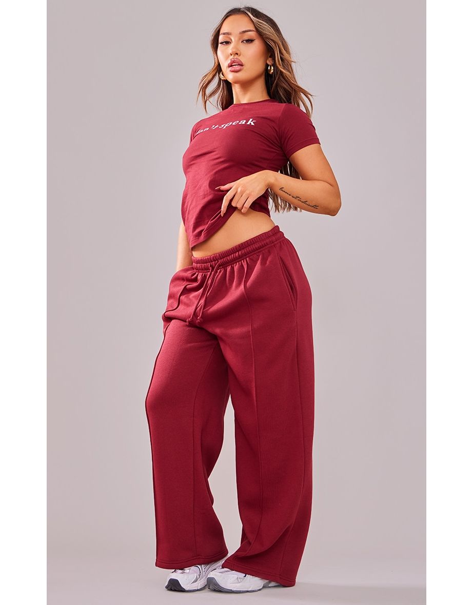 Red silk hotsell joggers