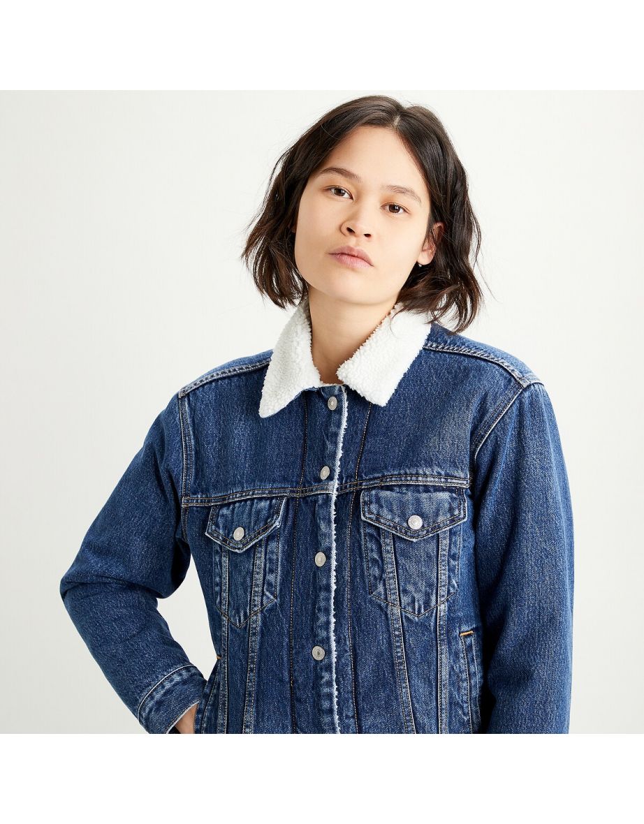 Denim jackets with shop sheepskin lining