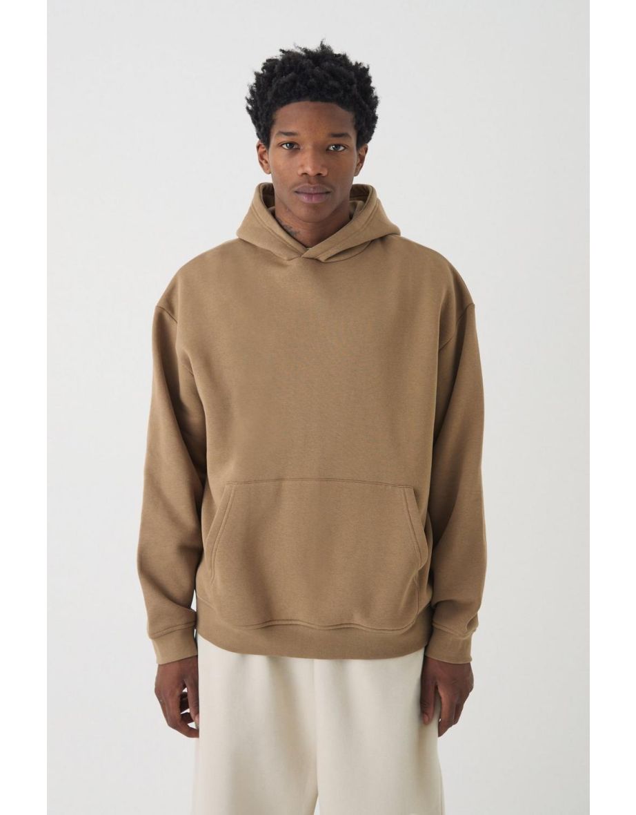 330GSM Basic Oversized Over The Head Hoodie - tobacco