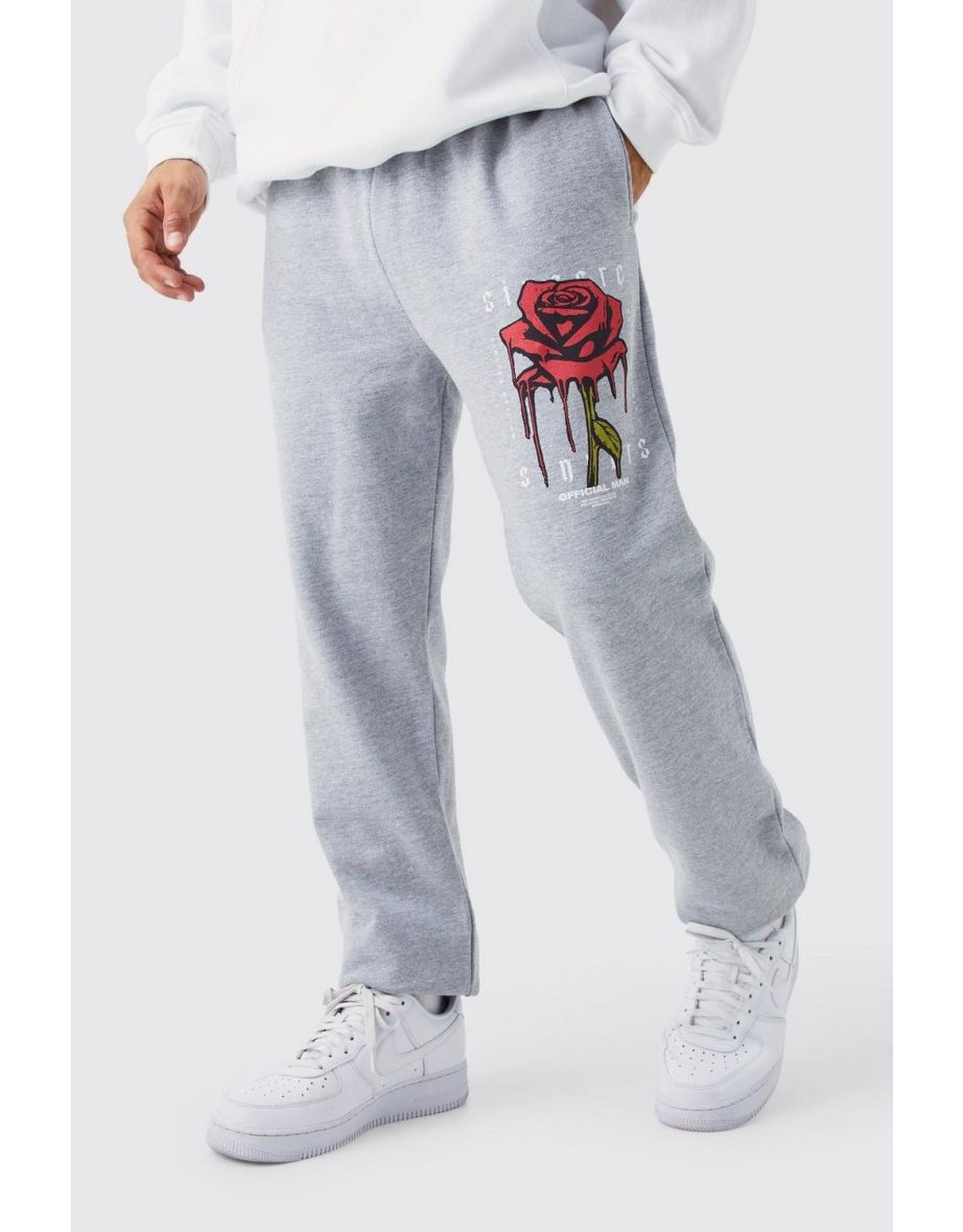 Grey graphic on sale joggers