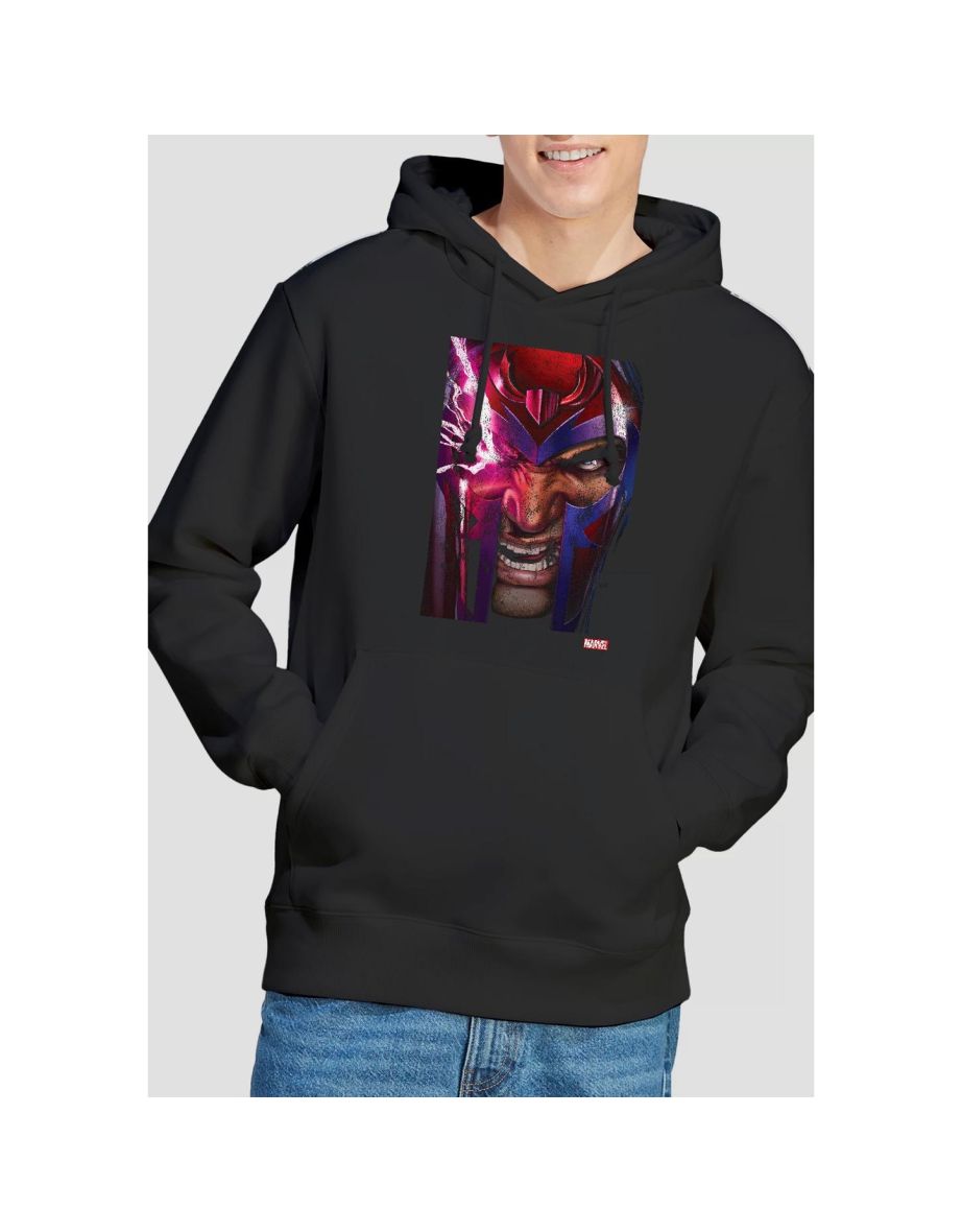 Marvel Mens X-Men Magneto Comic Cover Hoodie - Black