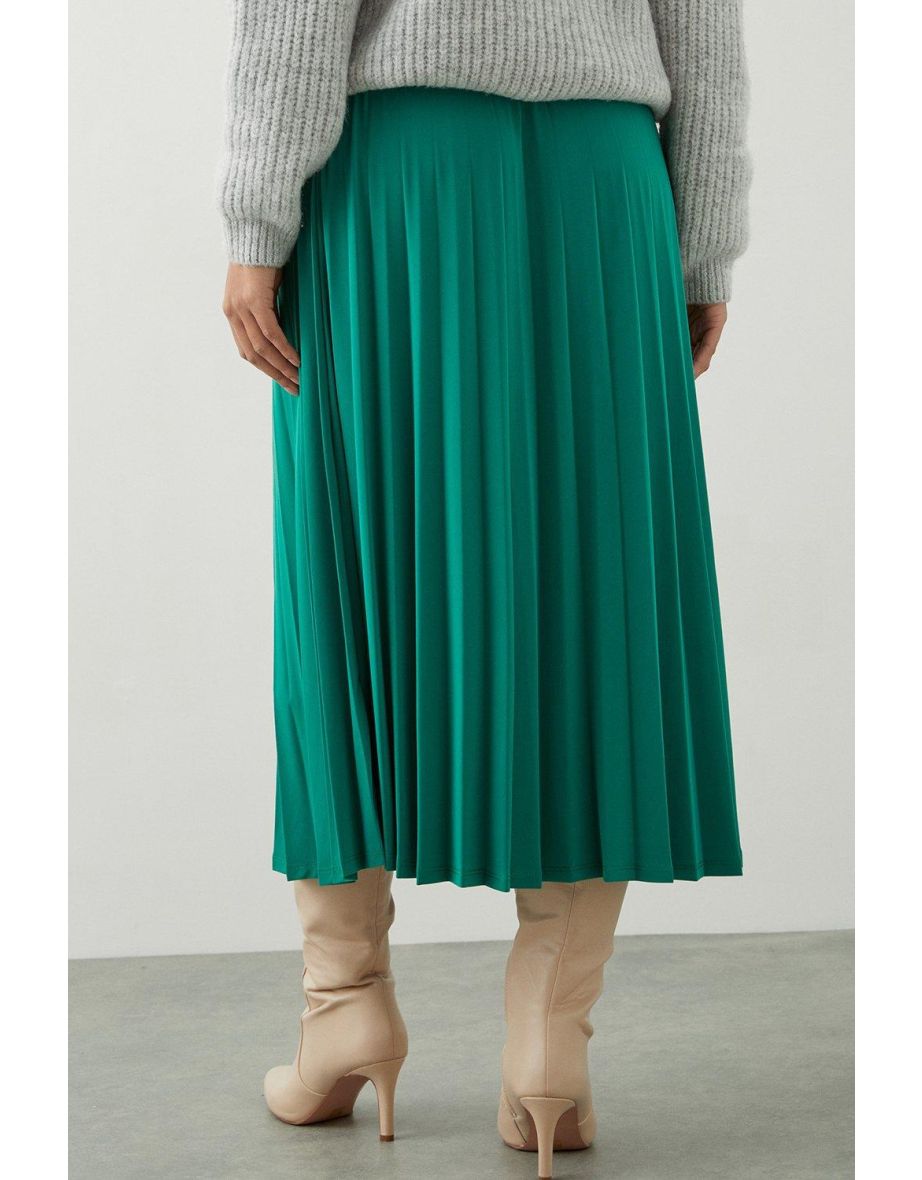 Pleated Midi Skirt - 2