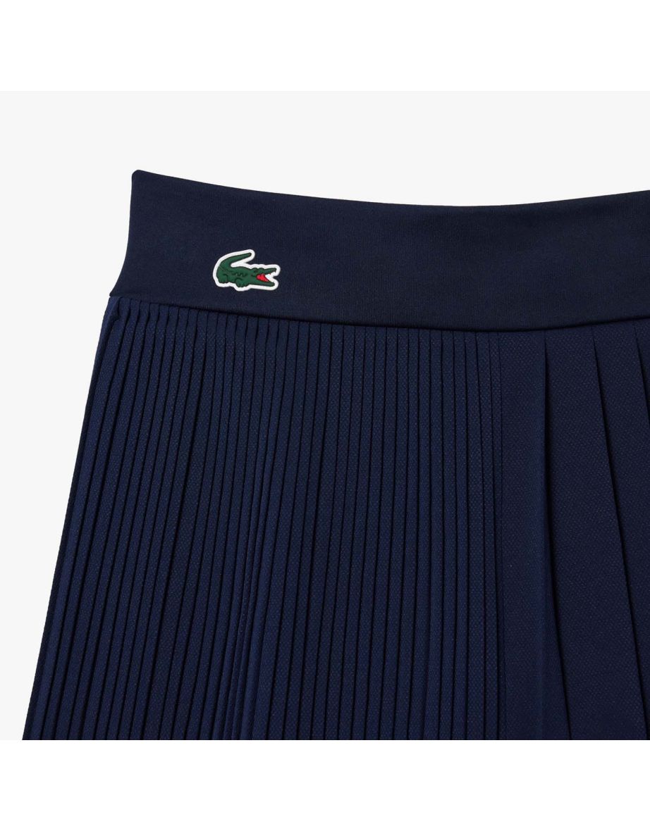 Women's Lacoste Sport Pleated Lined Tennis Shorts in Blue - 2