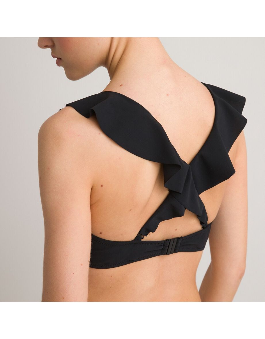 Ruffled Halterneck Bikini Top - 2