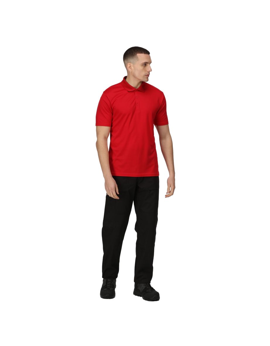 Regatta Mens Pro Moisture Wicking Polo Shirt - Classic Red