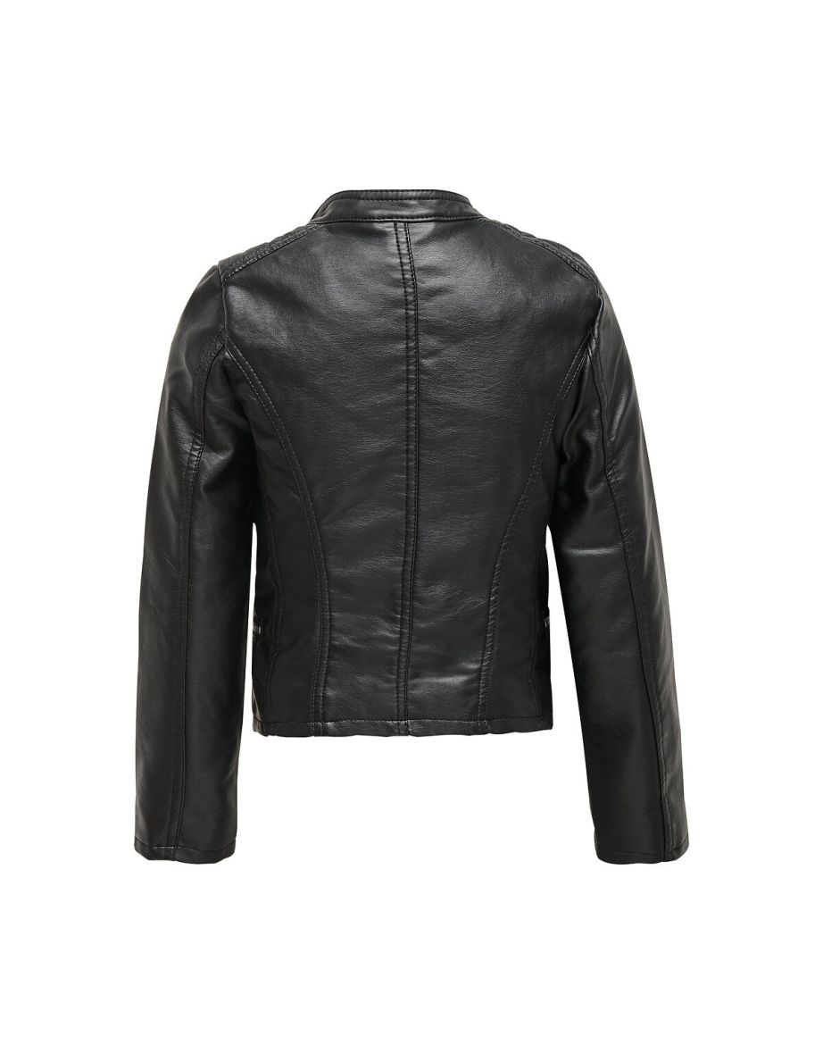 Faux Leather Biker Jacket - 1