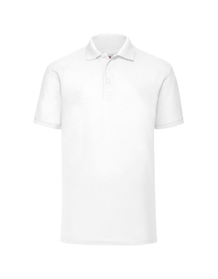 Fruit Of The Loom Mens 65/35 Pique Short Sleeve Polo Shirt - White