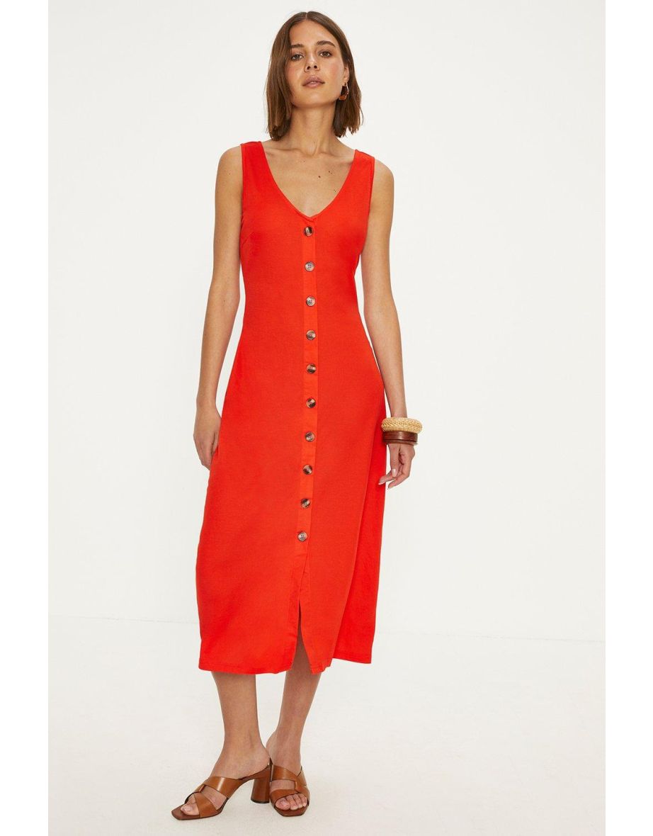 Oasis button through midi dress online