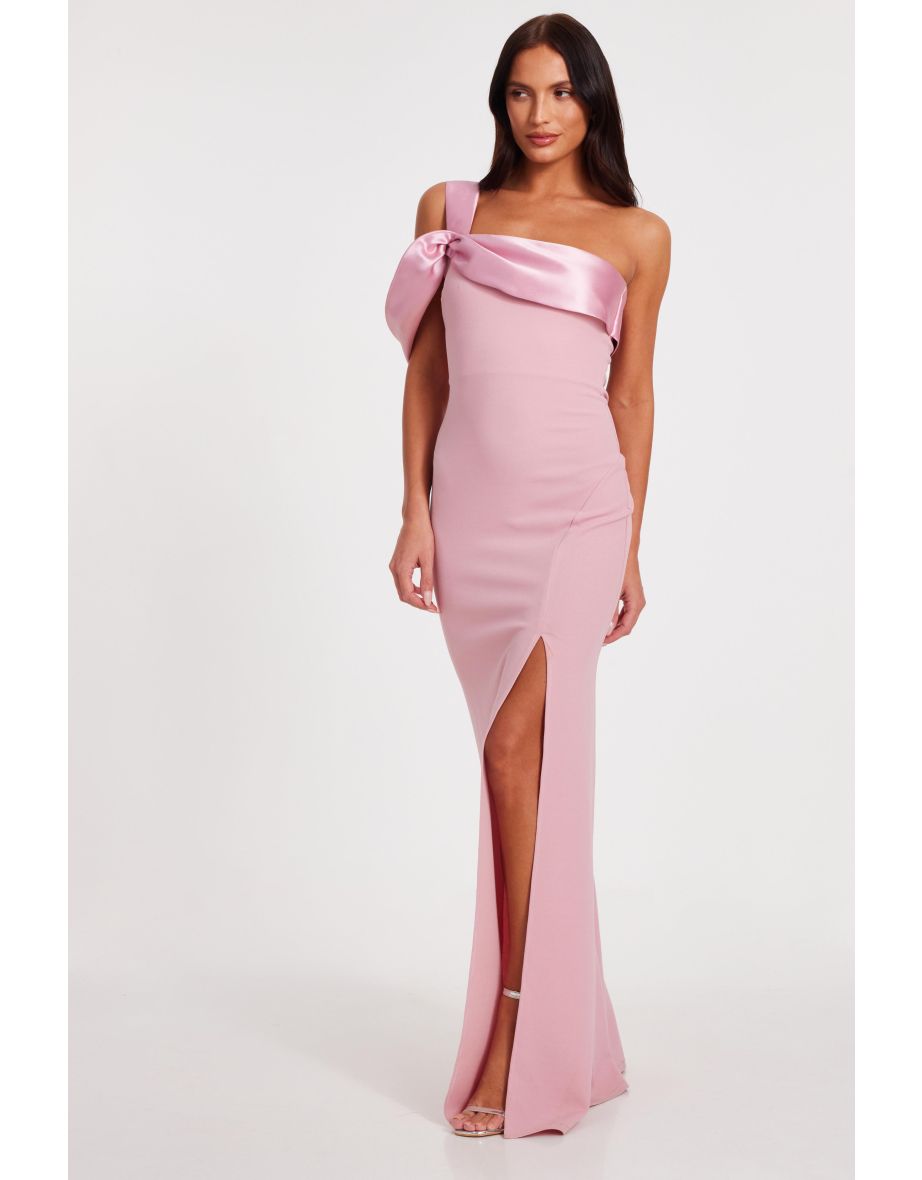 Blush One Shoulder Maxi Dress