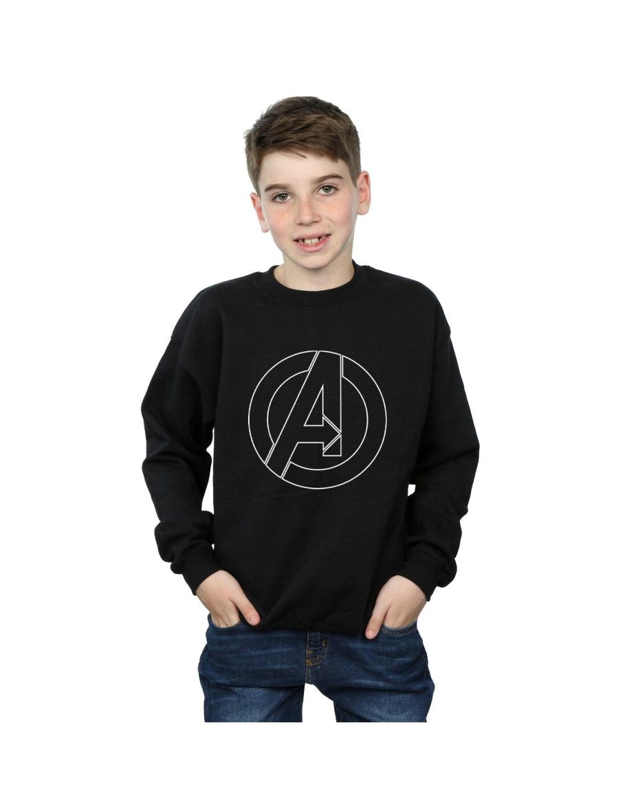 Shop Marvel Boys Avengers Assemble A Logo Outline Sweatshirt Black Online in Bahrain VogaCloset