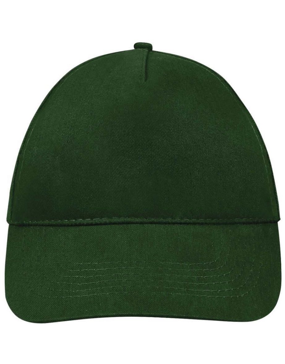 SOLS Unisex Sunny 5 Panel Baseball Cap - Bottle Green - 3