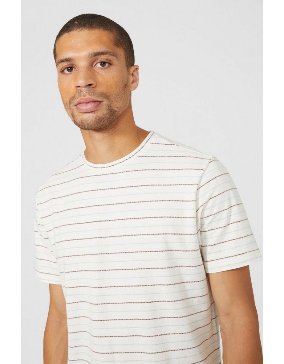 Dash Stripe T-shirt - white
