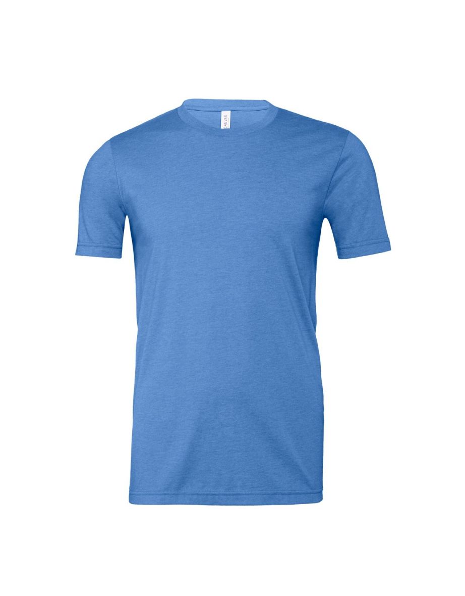 Bella + Canvas Adults Unisex Heather CVC T-Shirt - Heather Columbia Blue