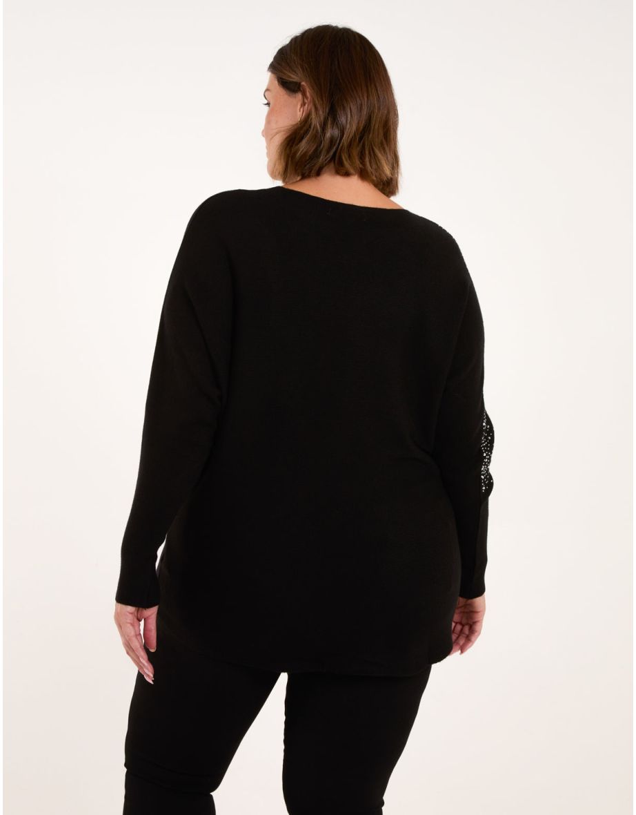 Curve Sparkly Diamante Jumper - 4