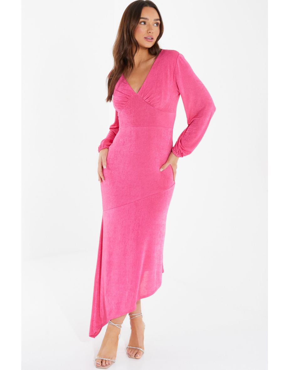 Quiz long sleeve maxi dress store