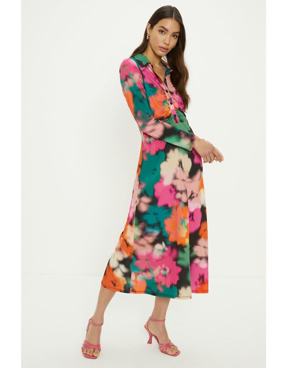 Oasis floral hot sale blouse dress