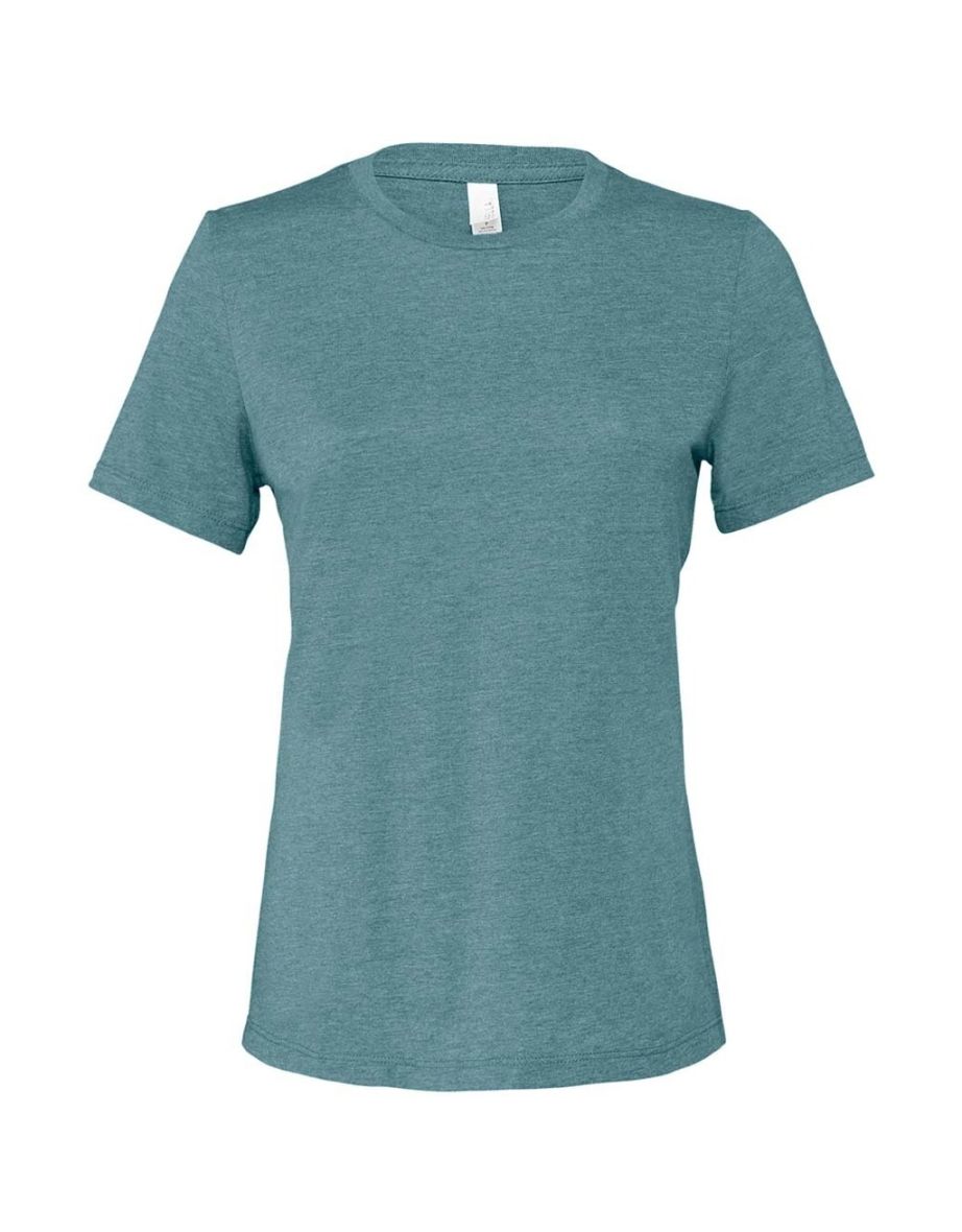 Bella + Canvas Womens/Ladies CVC Relaxed Fit T-Shirt - Deep Teal Heather