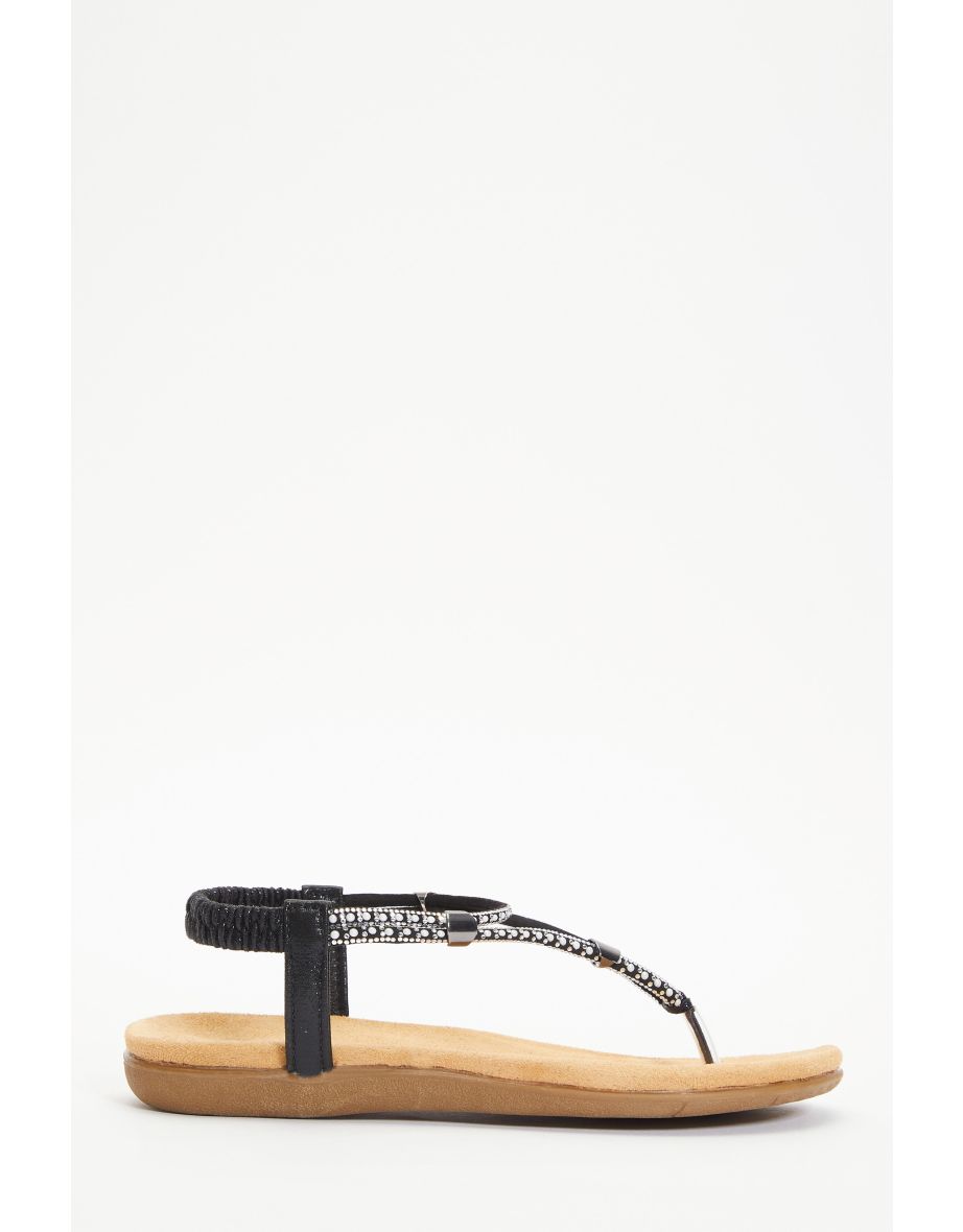 Quiz diamante hot sale flat sandals
