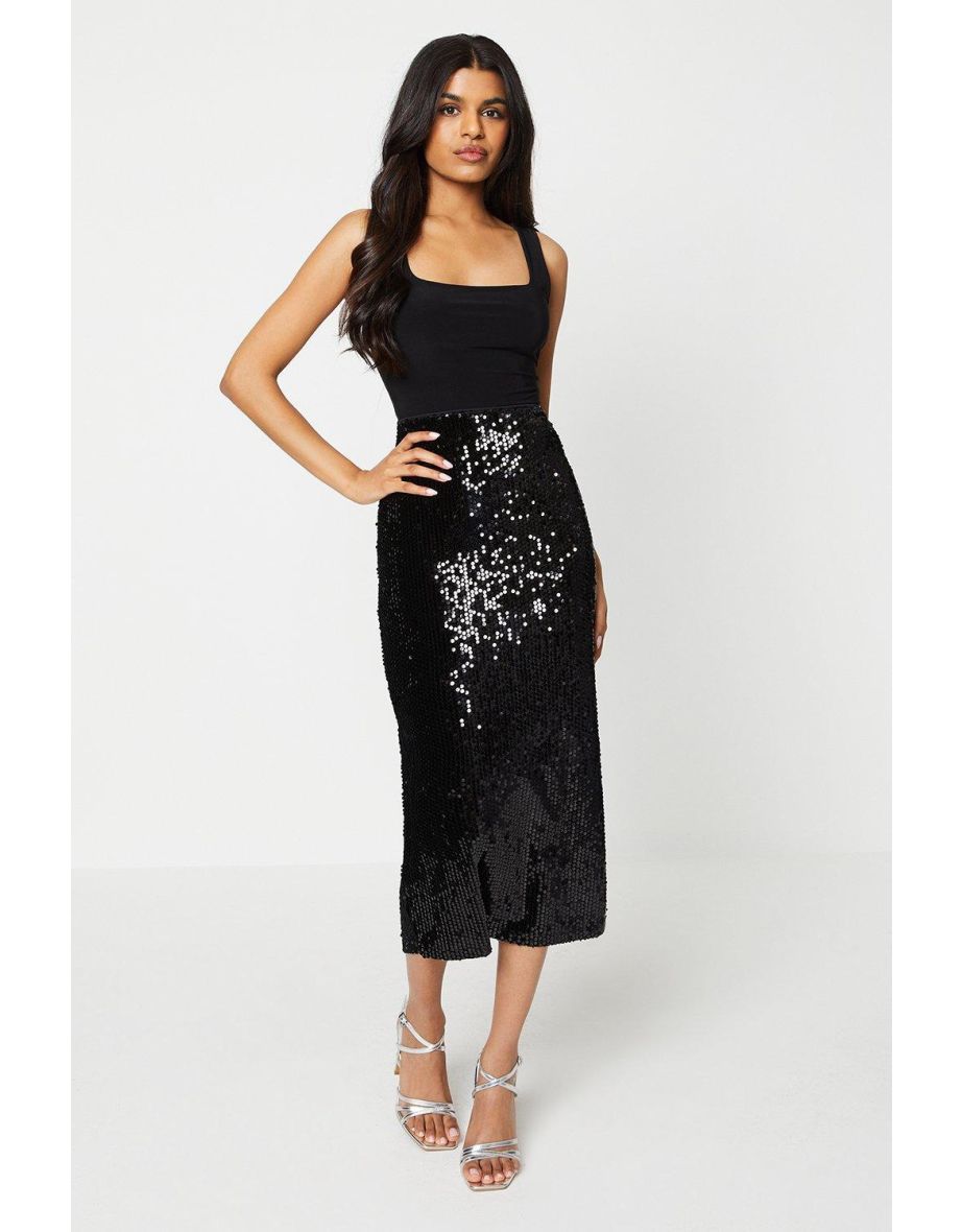 Petite velvet midi skirt outlet