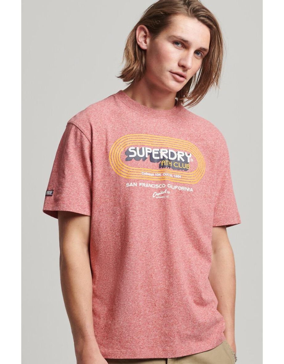 Superdry orange label cotton crew discount