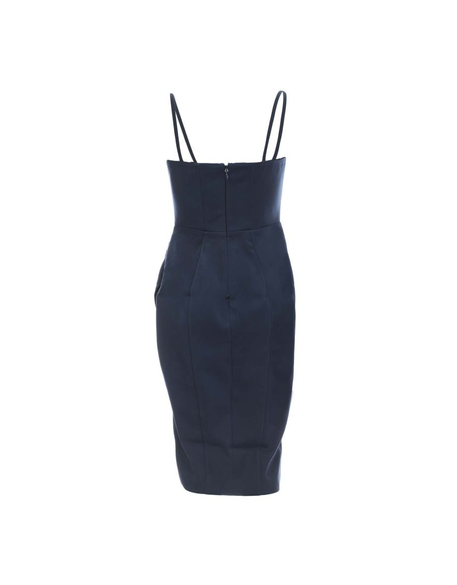 Women's Lavish Alice Strap Ruched Midi Dress in Blue - 1
