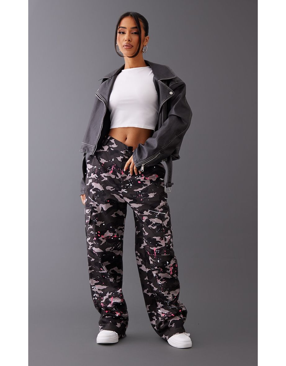Petite camo trousers hotsell