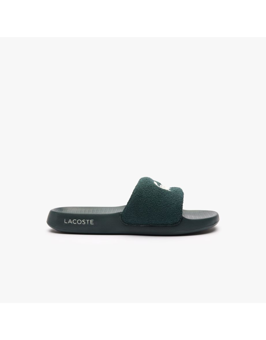 Shop Men s Lacoste Serve 1.0 Sliders in Green Online in Oman VogaCloset