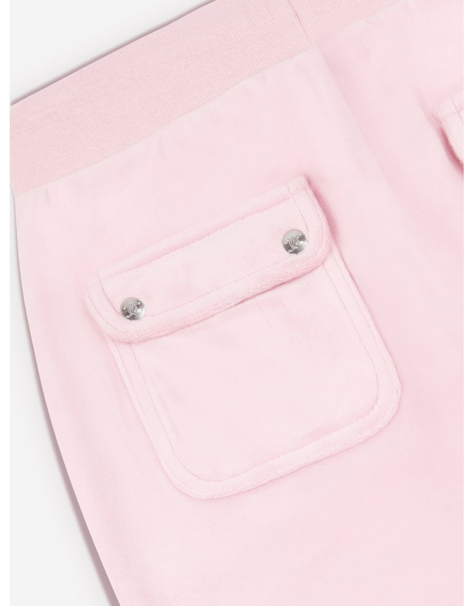 Juicy Couture Girls Diamante Logo Wide Leg Joggers in Pink - 5