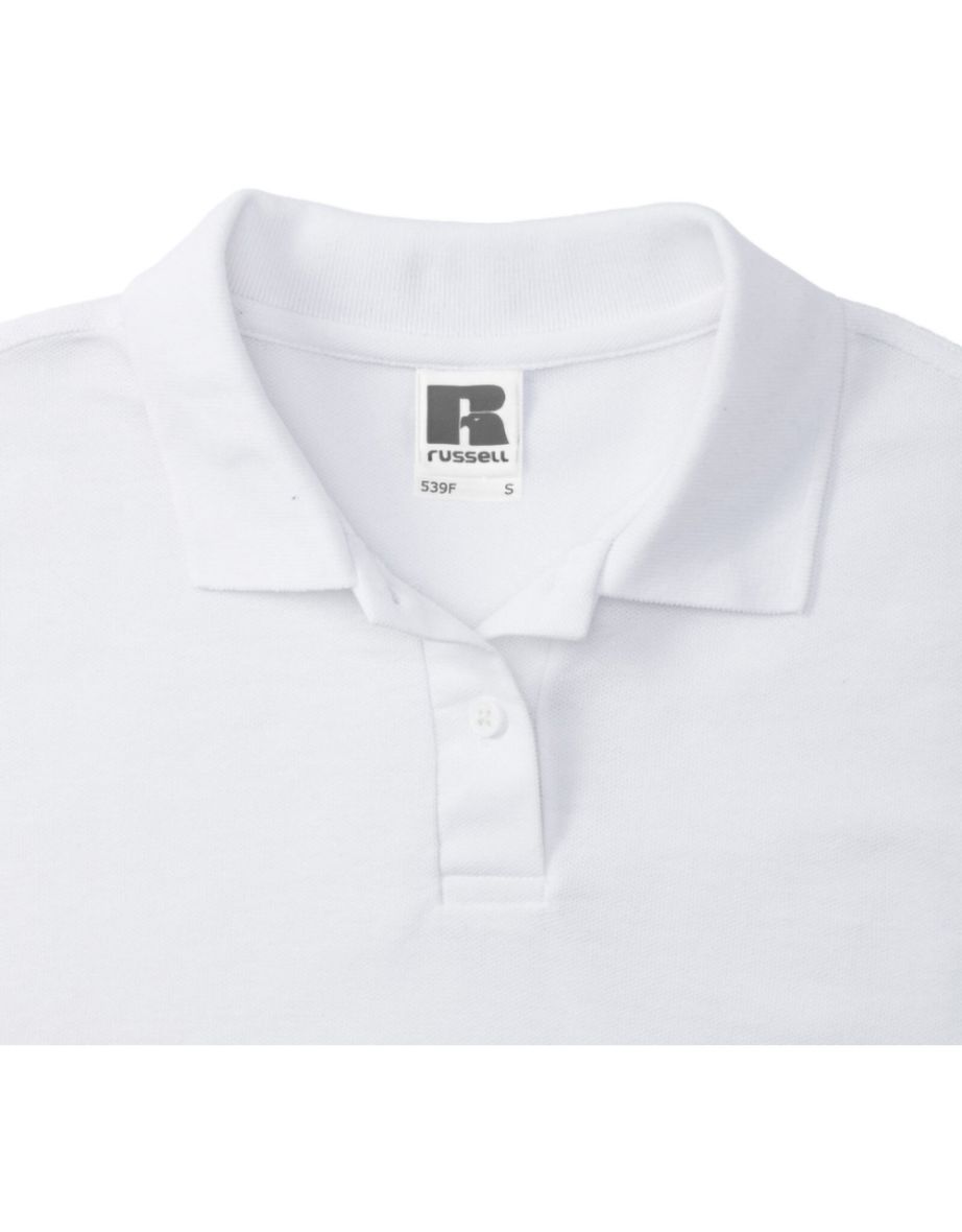 Jerzees Colours Ladies 65/35 Hard Wearing Pique Short Sleeve Polo Shirt - White - 3
