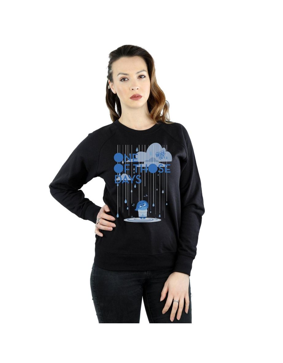 Disney Womens/Ladies Inside Out One Of Those Days Sweatshirt - Black