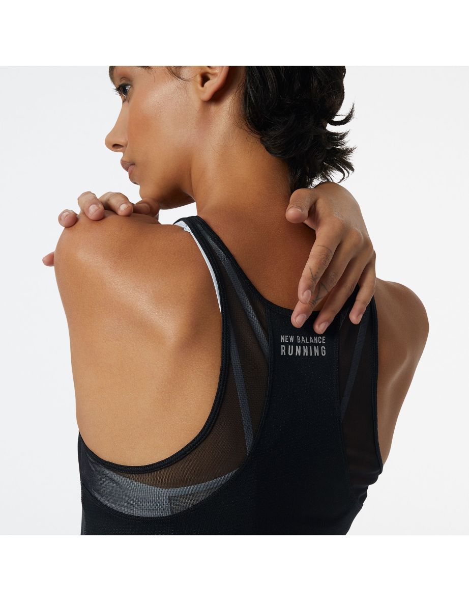 Women's New Balance Impact Run Tank Top in Black - 3