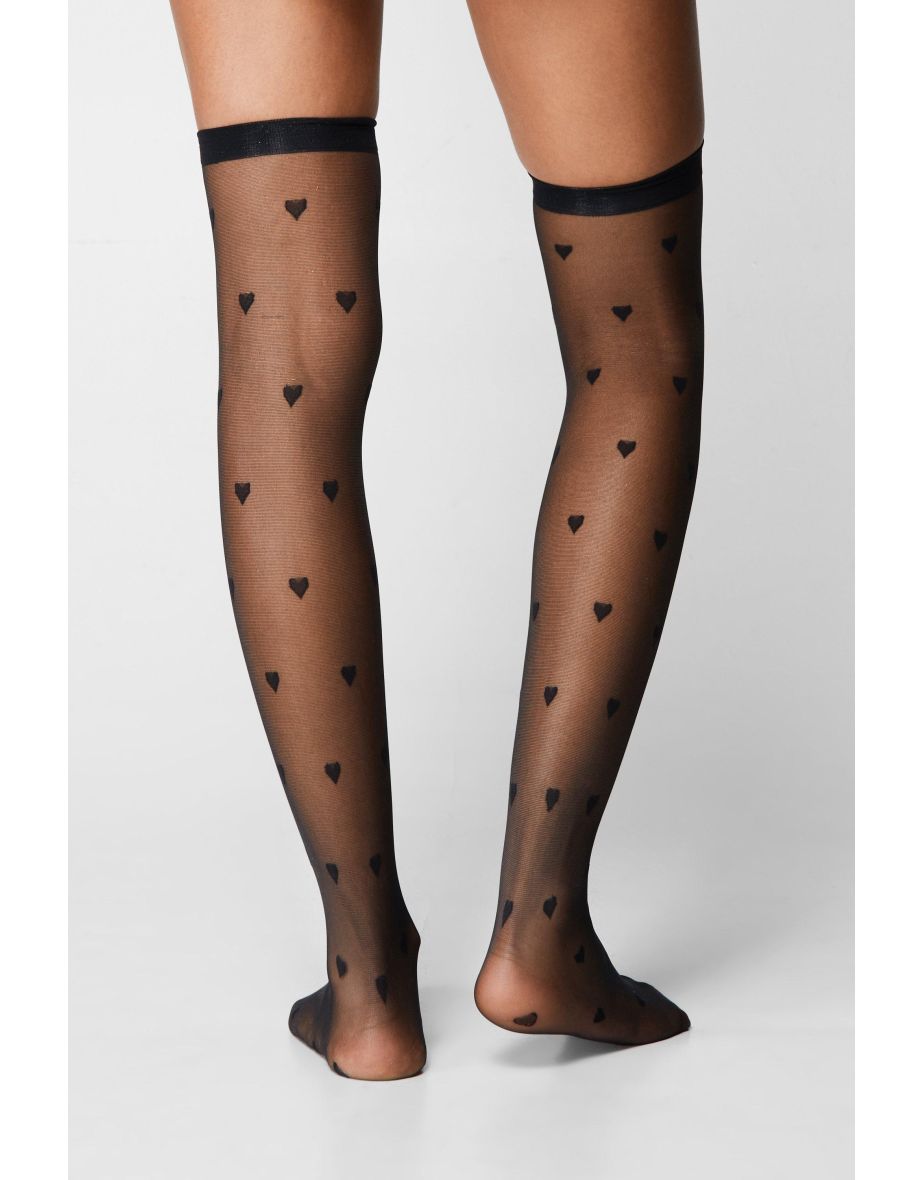 Nastygal Heart Stockings - 3