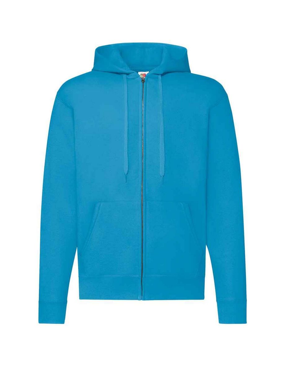 Fruit of the Loom Mens Classic Zipped Hoodie - Azure