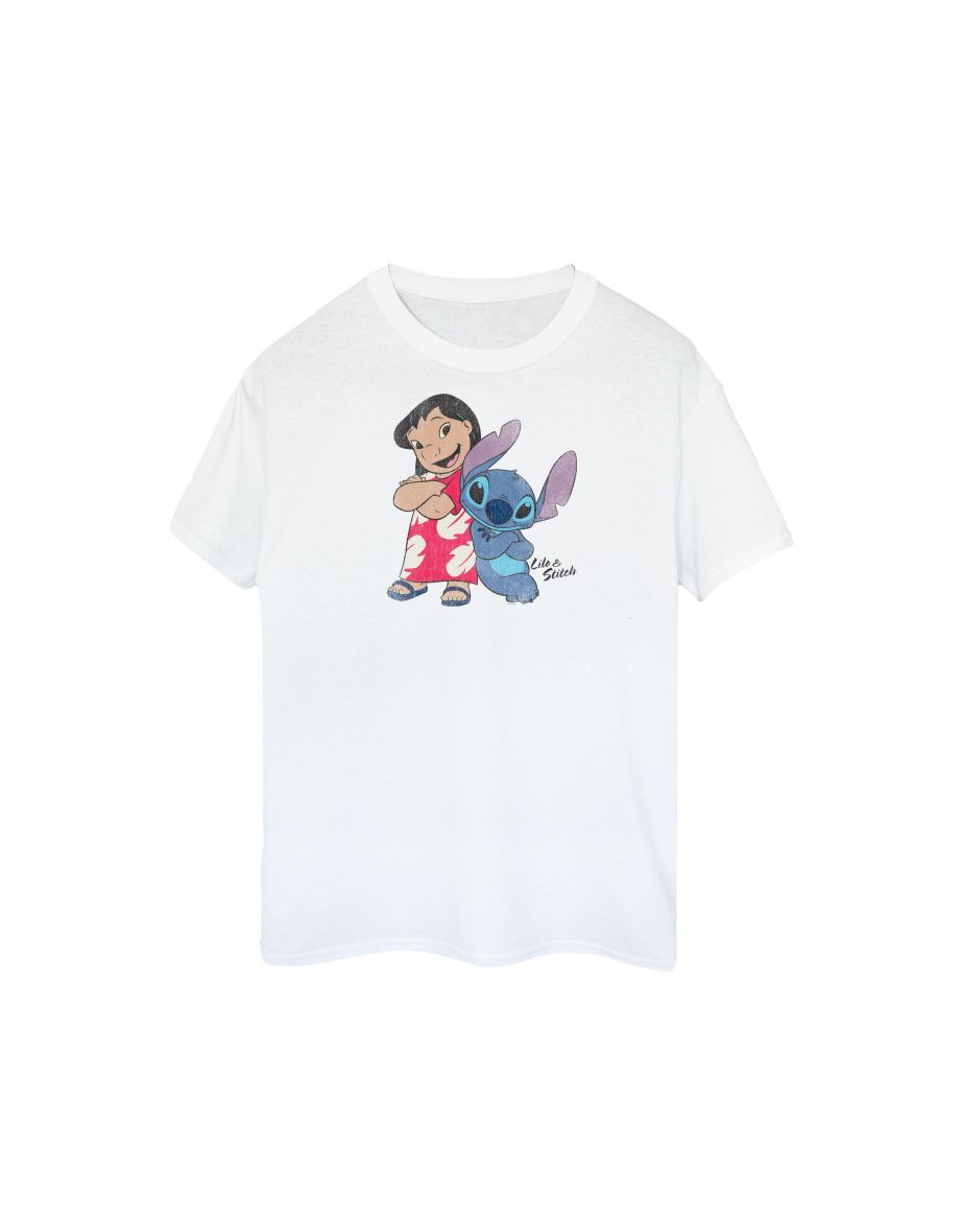 Lilo & Stitch Womens/Ladies Classic Cotton Boyfriend T-Shirt - White - 1