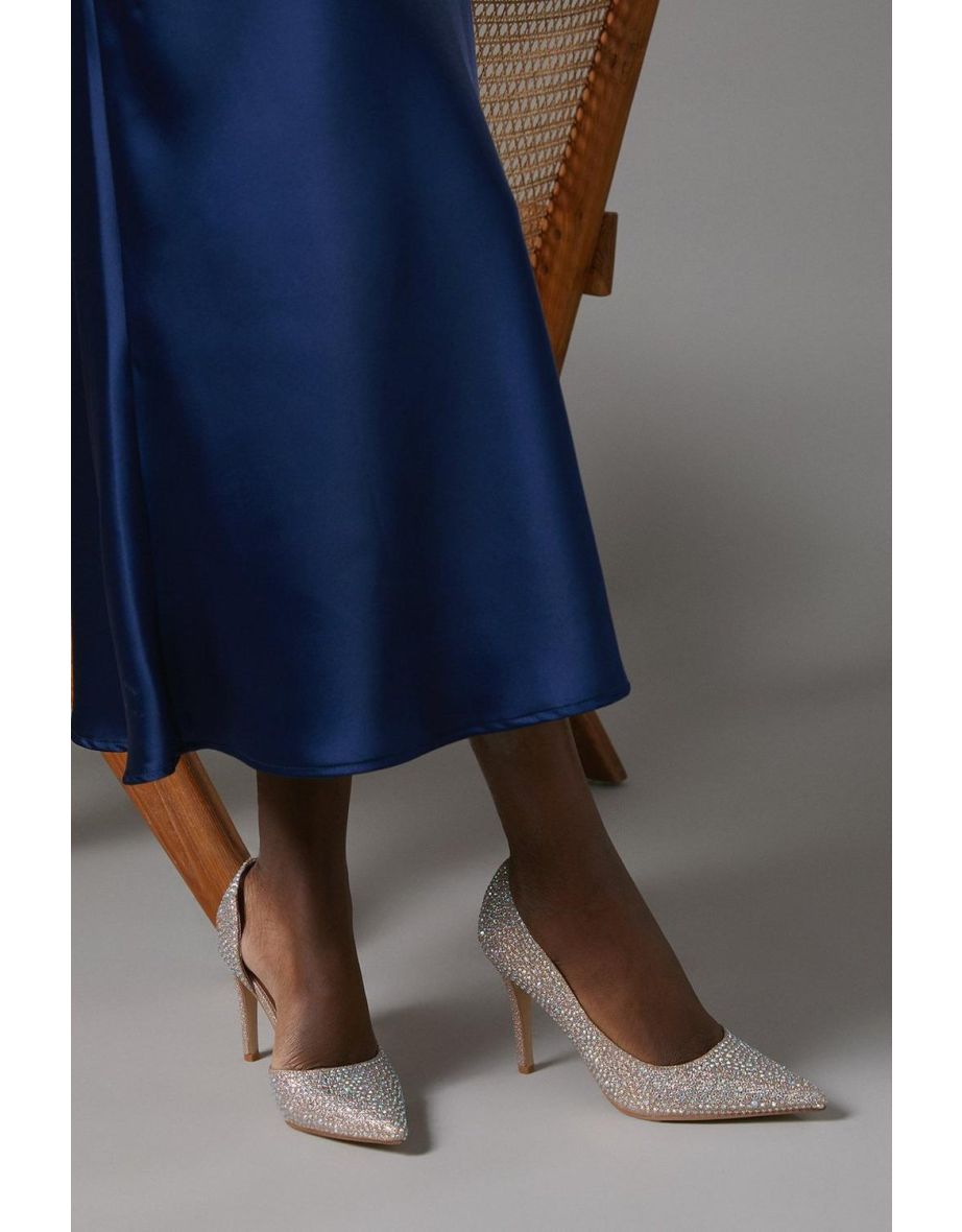 Soltha Diamante Stiletto Heeled Court Shoes