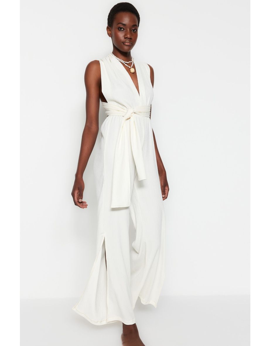 Jumpsuit - Ecru - Relaxed fit