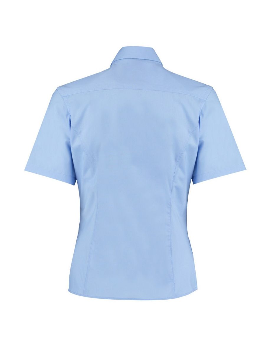 Kustom Kit Womens/Ladies Short Sleeve Business/Work Shirt - Light Blue - 1