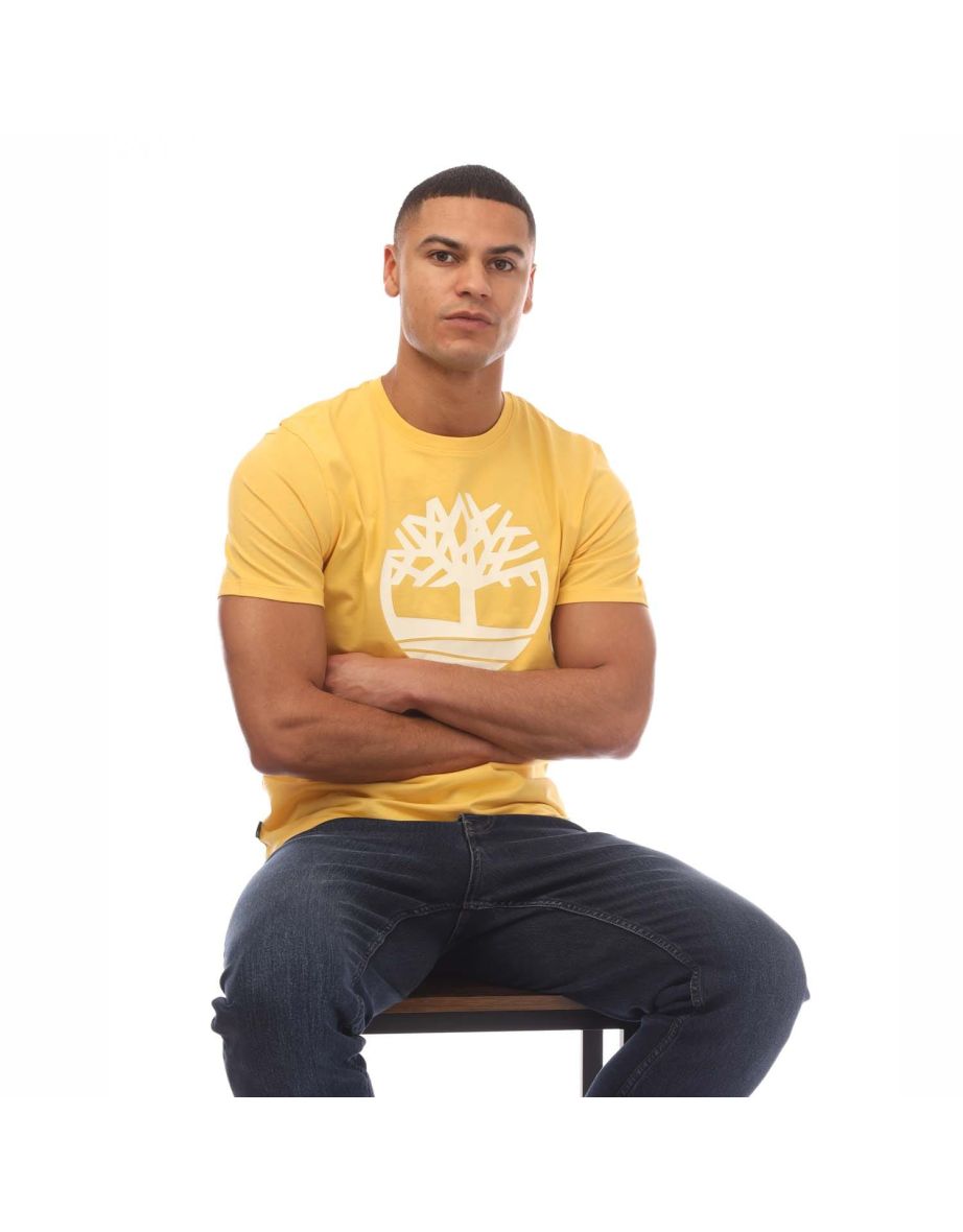Men's Timberland Kennebec River Tree Logo T-Shirt in Yellow - 3