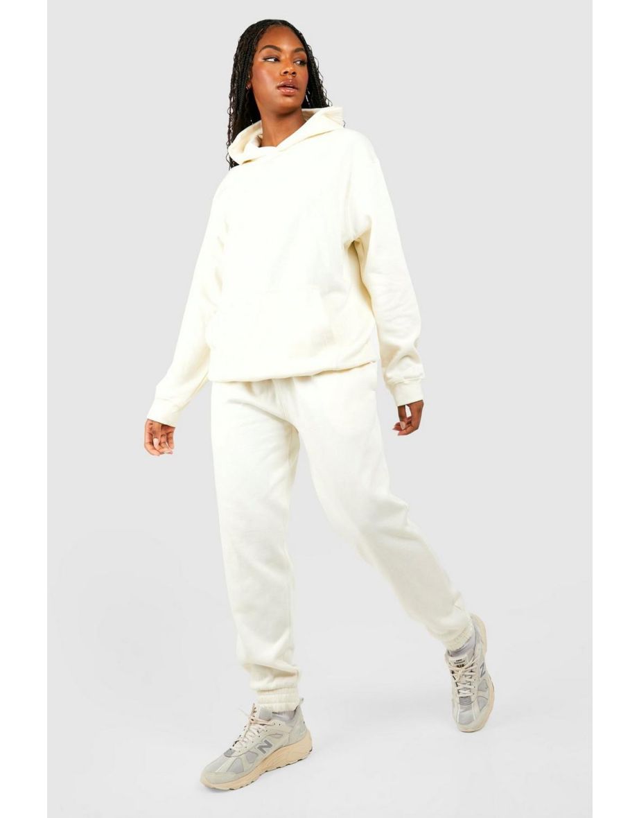 Shop Tall Basic Hoody Cuffed Jogger Set cream Online in Bahrain VogaCloset